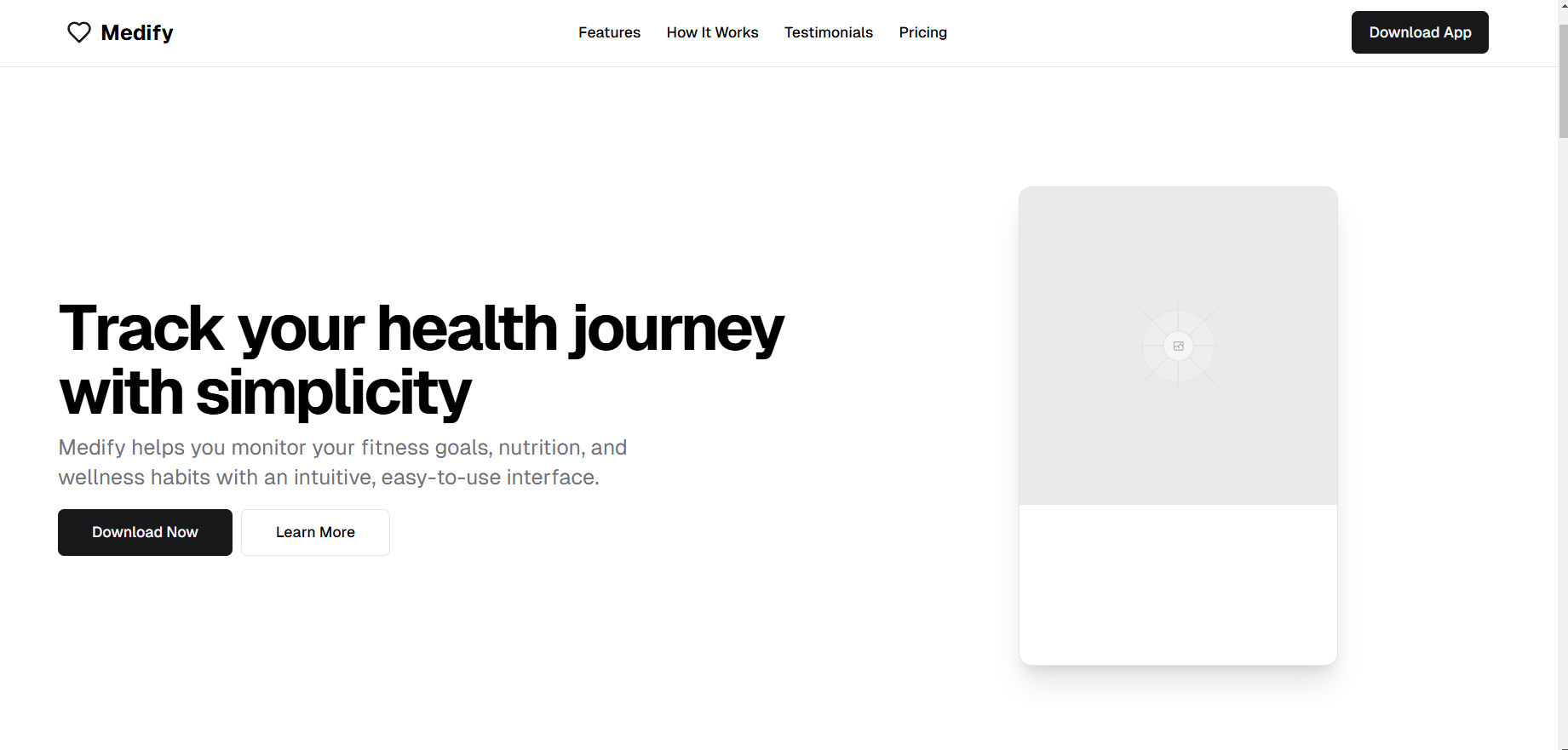 Medify project screenshot