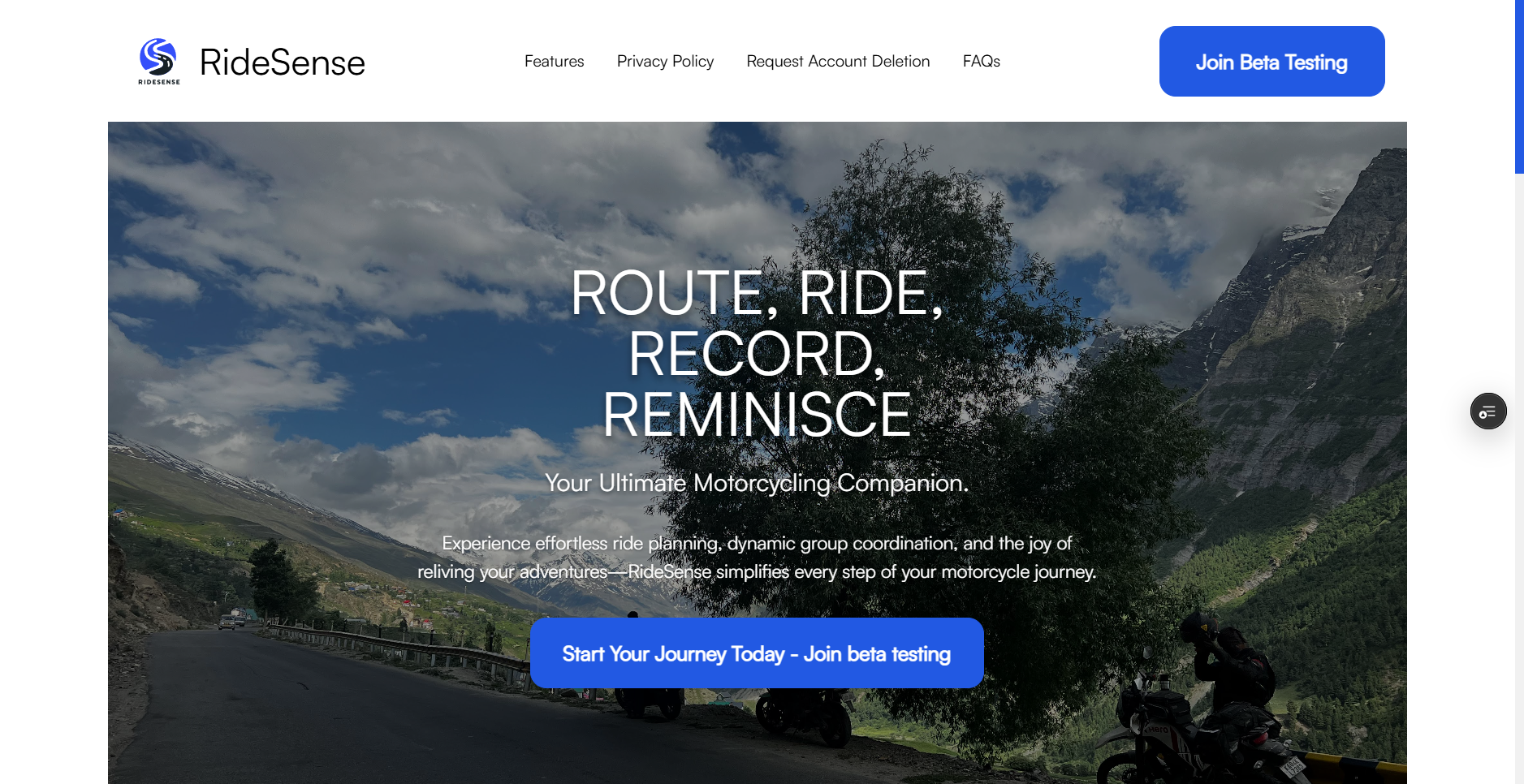 RideSense project screenshot